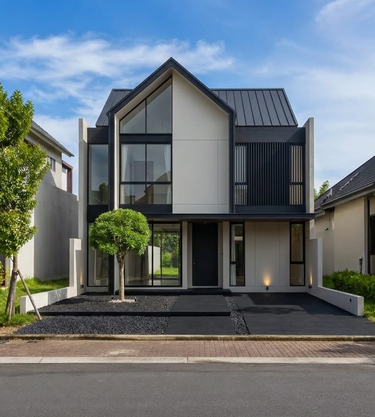 After - Desain rumah di lahan tersebut