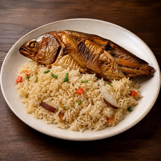 Coconut Rice with Smoked Fish