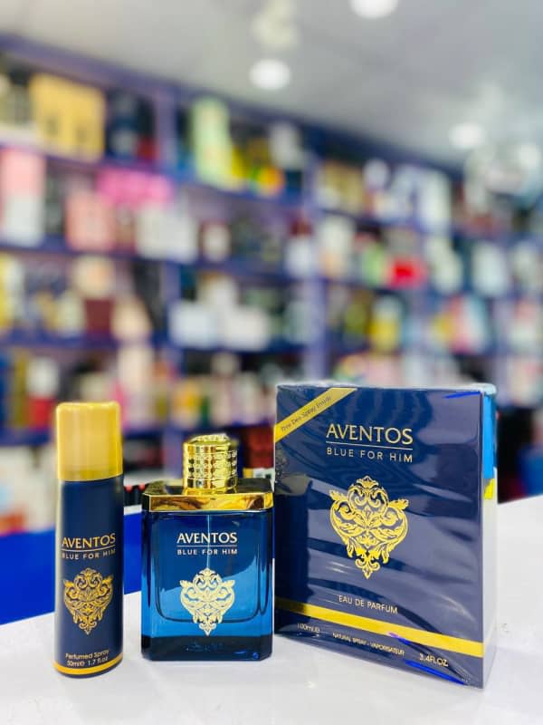 Aventos blue for him with deo spray 100ml by fragrance world