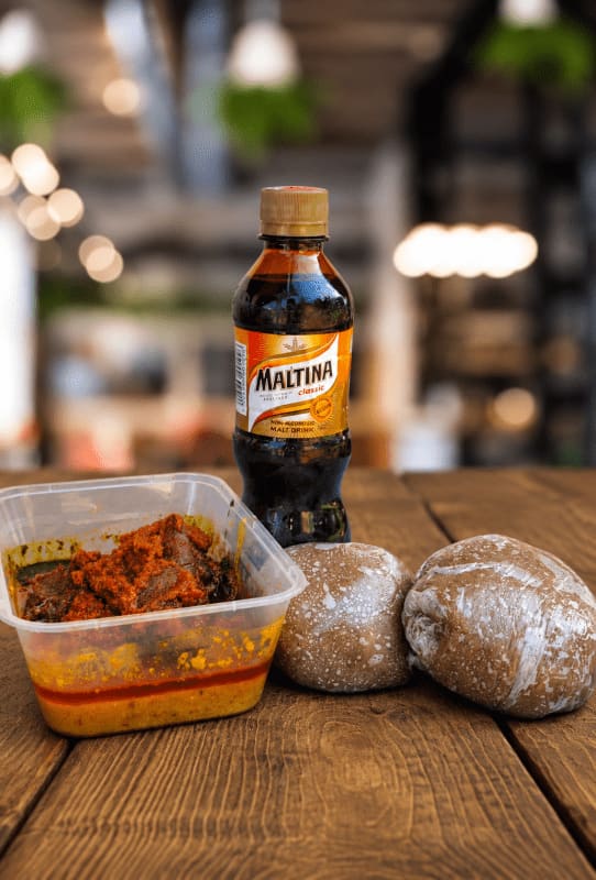 Amala ewedu and Gbegiri with drink