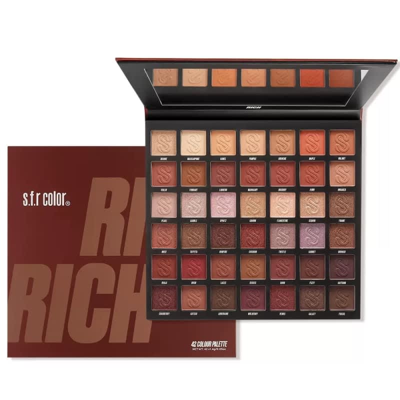 SFR 42 Colour matte and shimmering eyeshadow palette.
