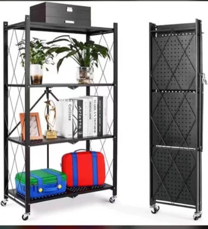 4layer foldable kitchen rack