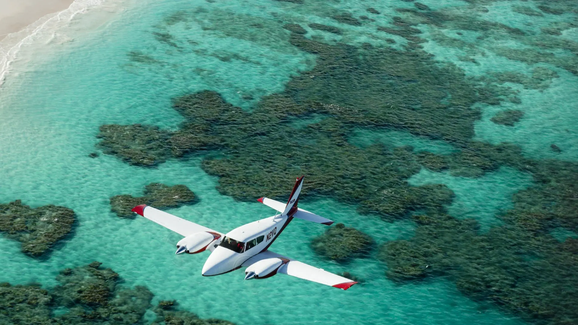 Carribean water from the sky