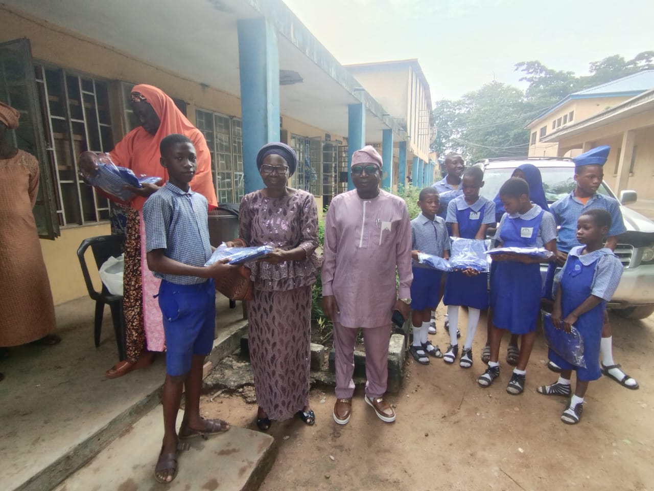 Foundation team conducting student outreach