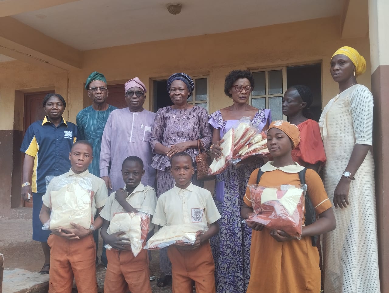 Foundation team with beneficiary students