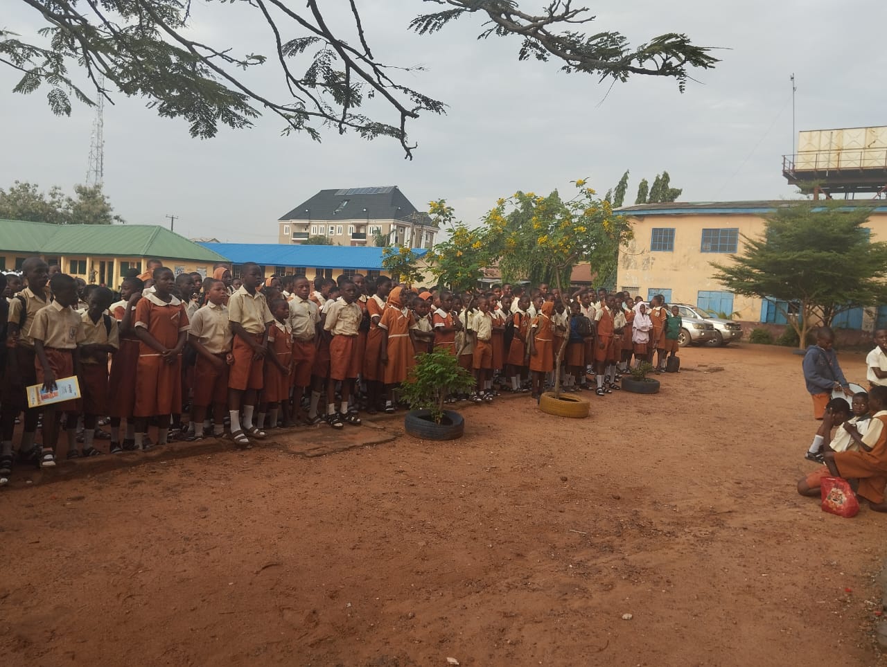 Students receiving skills development training