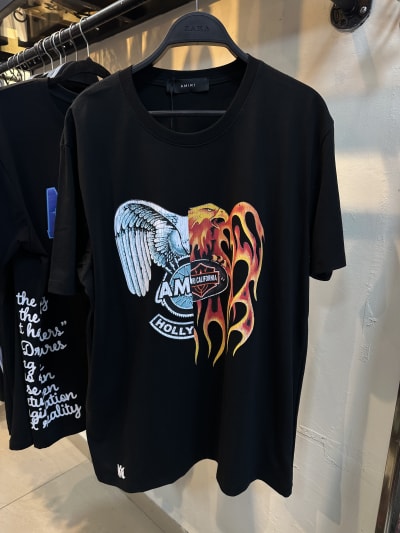 Camiseta AMIRI Alas y Fuego Negra