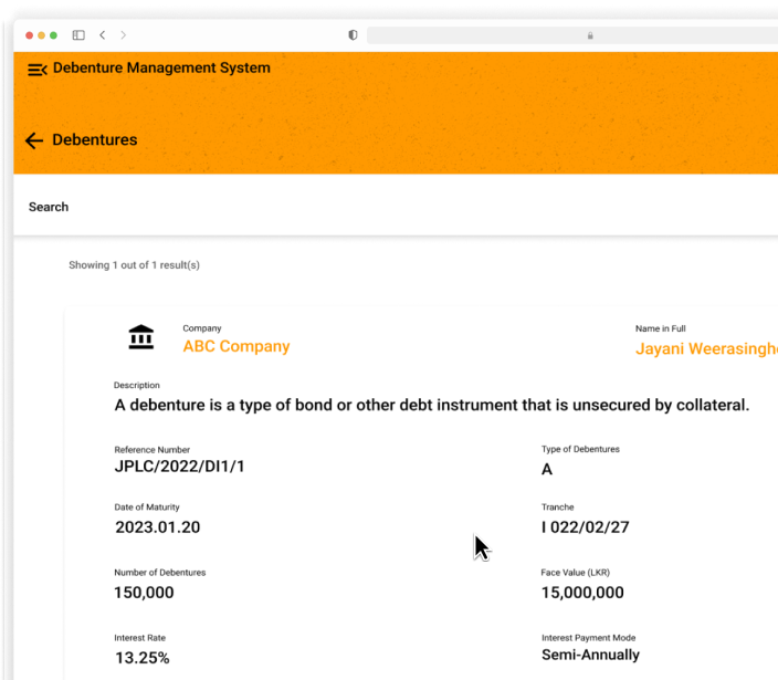 Debenture Rent DebentEL - Debenture Management System | EchonLabs
