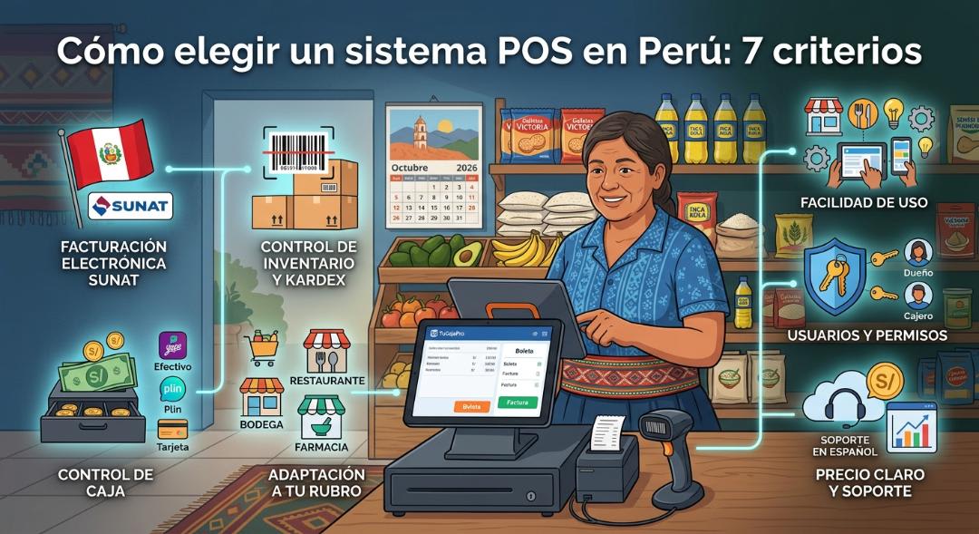 Cómo elegir un sistema POS en Perú: 7 criterios