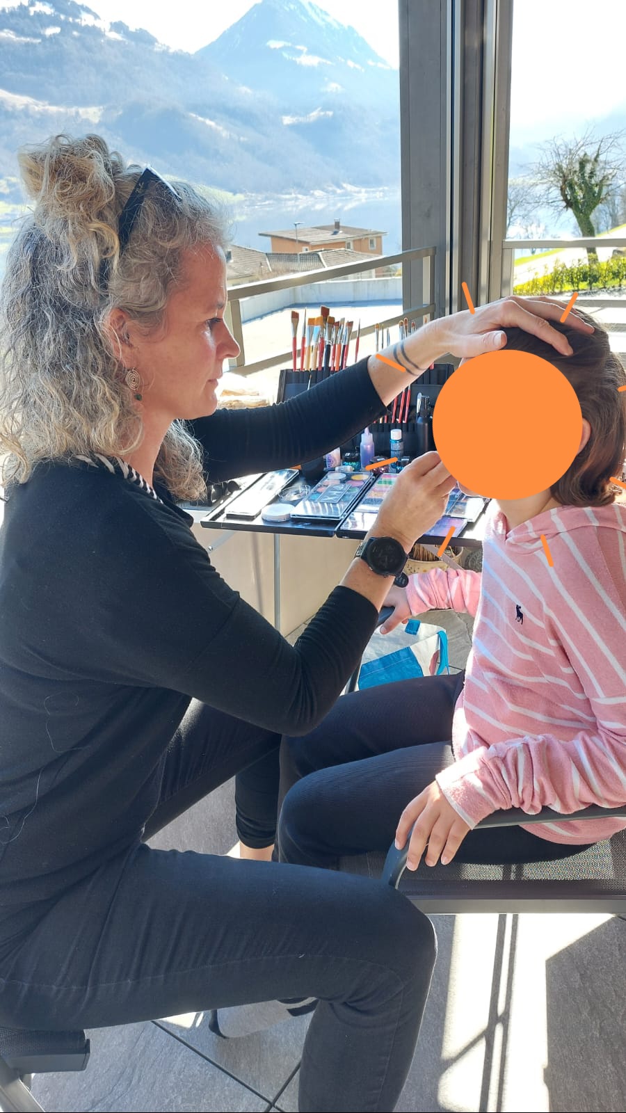 Face painting artwork by Denise