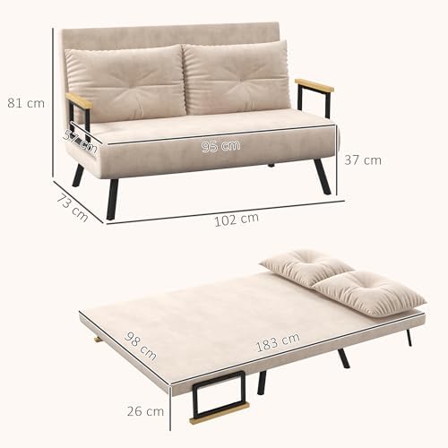Vue 3 de Homcom Canape Convertible Places