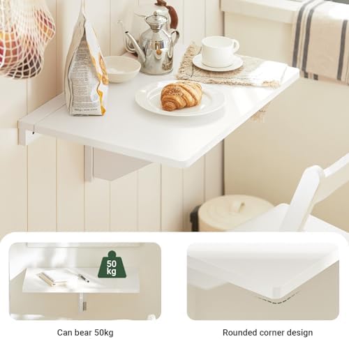 Vue 4 de Sobuy Table Murale Pliante