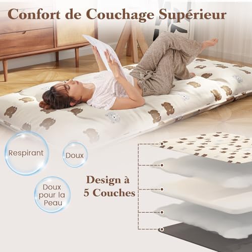 Vue 5 de Costway Matelas Futon Portable