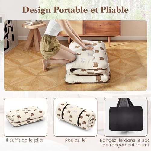 Vue 6 de Costway Matelas Futon Portable