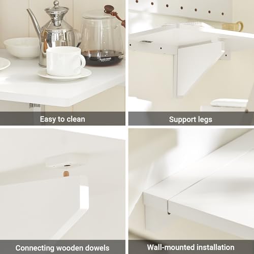 Vue 6 de Sobuy Table Murale Pliante