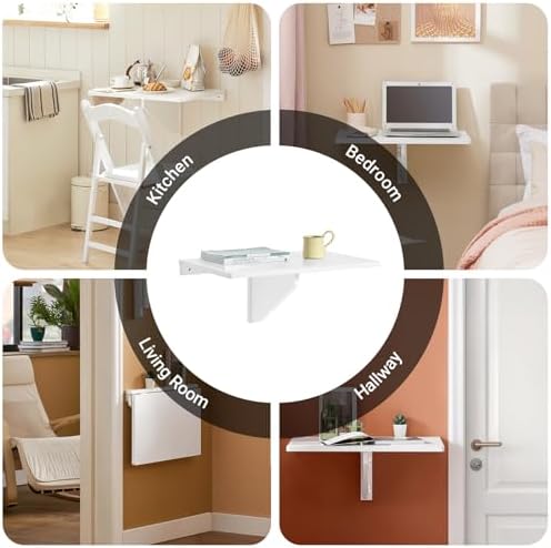 Vue 7 de Sobuy Table Murale Pliante