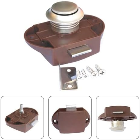 Vue 4 de Verrou Boutonpoussoir Avec