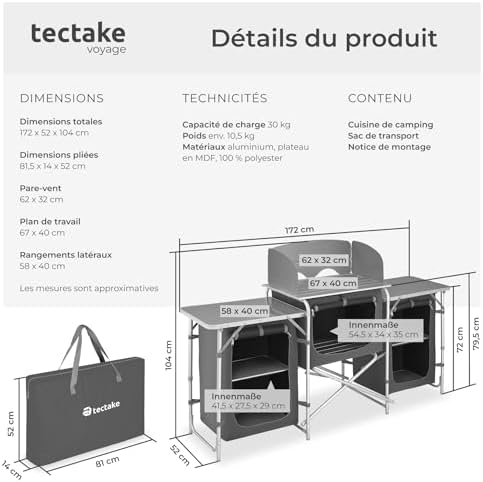 Vue 6 de Tectake Meuble De Rangement