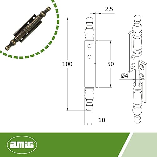 Vue 3 de Amig Charniere Decorative Amovible