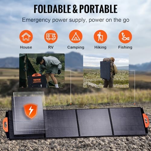 Vue 3 de Vevor Panneau Solaire Portable