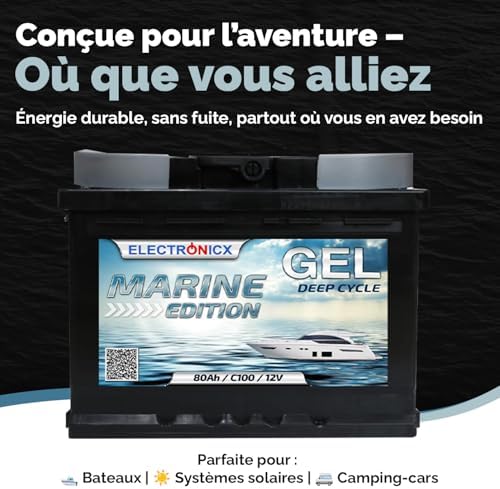 Vue 3 de Batterie Gel Ah Marine
