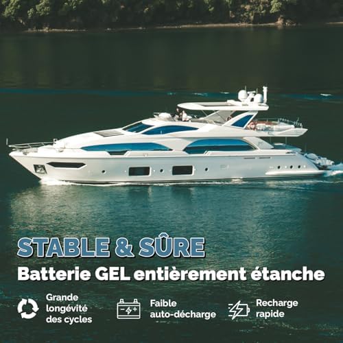 Vue 4 de Batterie Gel Ah Marine