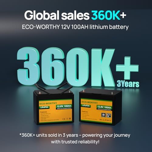 Vue 4 de Ecoworthy Bluetooth Batterie Lithium