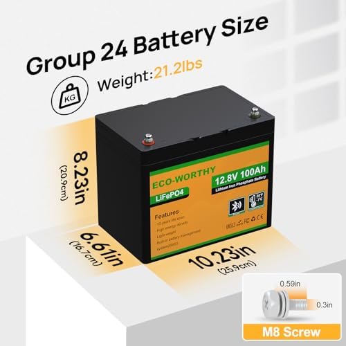 Vue 6 de Ecoworthy Bluetooth Batterie Lithium