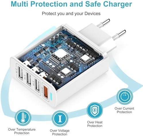 Vue 6 de Chargeur Usb Multiple Prise