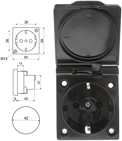 Vue 2 de Bematik Prise Schuko Encastrable