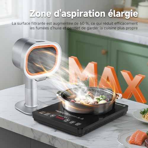 Vue 4 de Amzchef Hotte Aspirante Portable