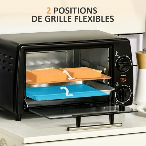 Vue 4 de Homcom Mini Four Electrique