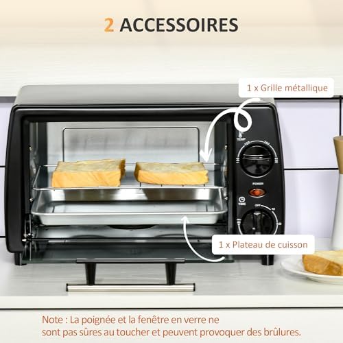 Vue 5 de Homcom Mini Four Electrique