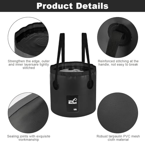 Vue 2 de Flintronic Seau Pliable