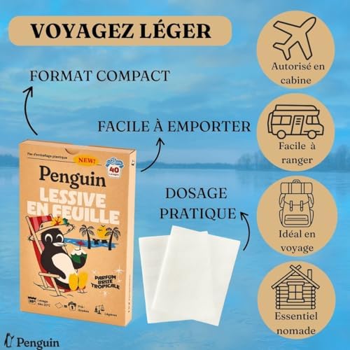 Vue 4 de Penguin Lessive En Feuilles