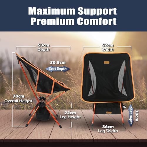 Vue 3 de Trekology Chaise Pliante Camping