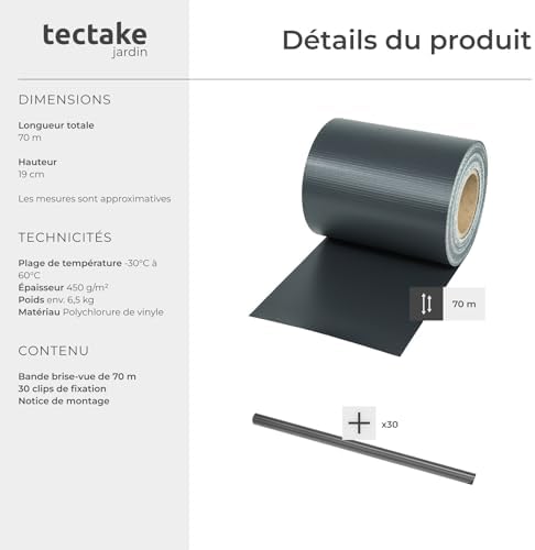 Vue 6 de Tectake Brise Vue Jardin