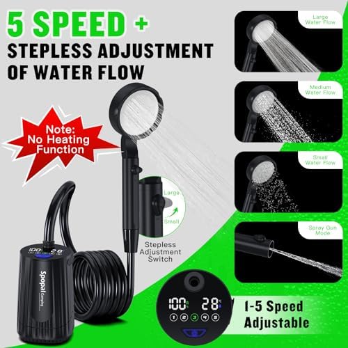 Vue 3 de Spopal Camping Douche Portable