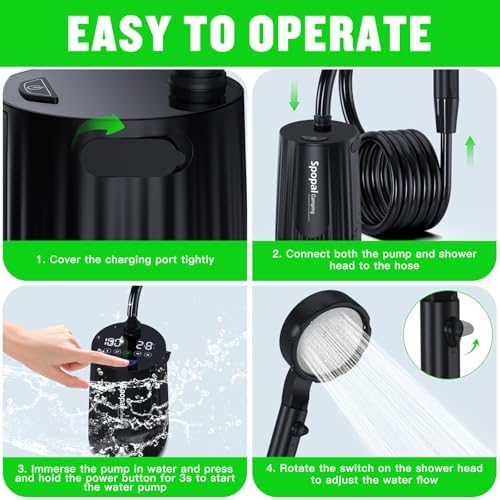 Vue 5 de Spopal Camping Douche Portable