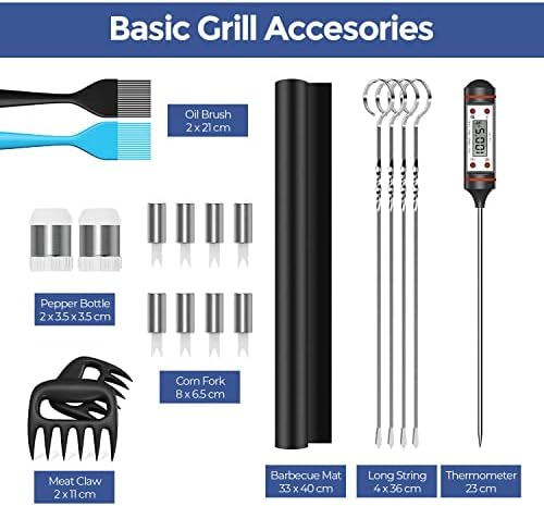 Vue 3 de Edihome Kit Barbecue Ustensiles