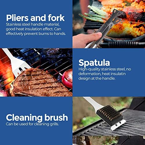 Vue 5 de Edihome Kit Barbecue Ustensiles