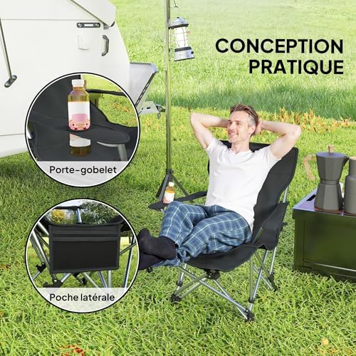 Vue 5 de Outsunny Chaise De Camping