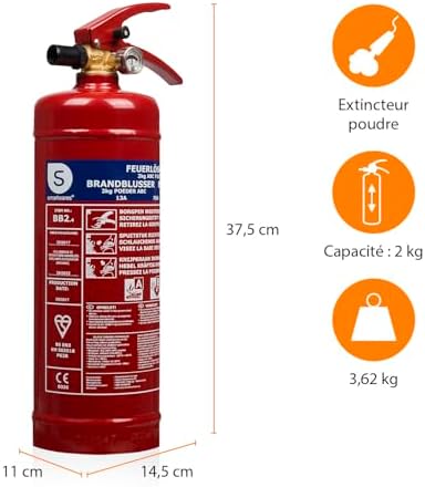 Vue 4 de Smartwares Extincteur Poudre Kg