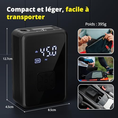 Vue 3 de Oasser Gonfleur Pneus Voiture