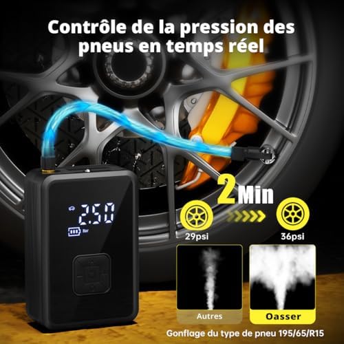 Vue 4 de Oasser Gonfleur Pneus Voiture