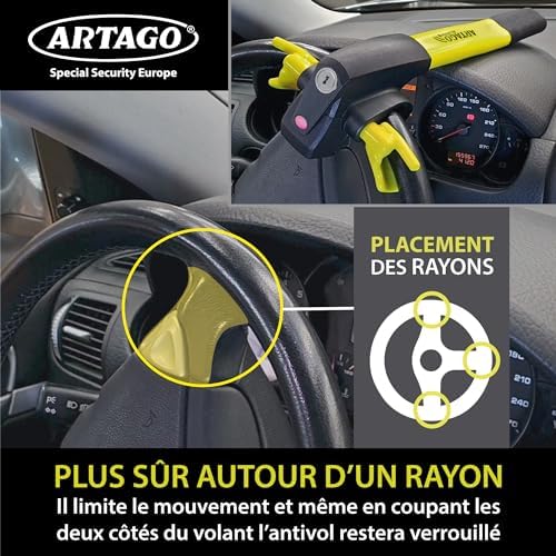 Vue 3 de Artago Antivol Voiture Haut