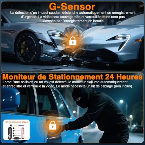 Vue 5 de Dusefogo Dashcam Voiture Avant