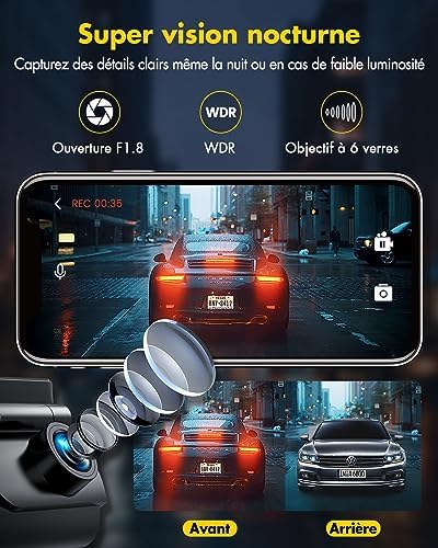 Vue 6 de Gku Dashcam Voiture