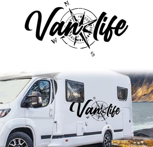 Vue 2 de Sticker Van Life Boussole