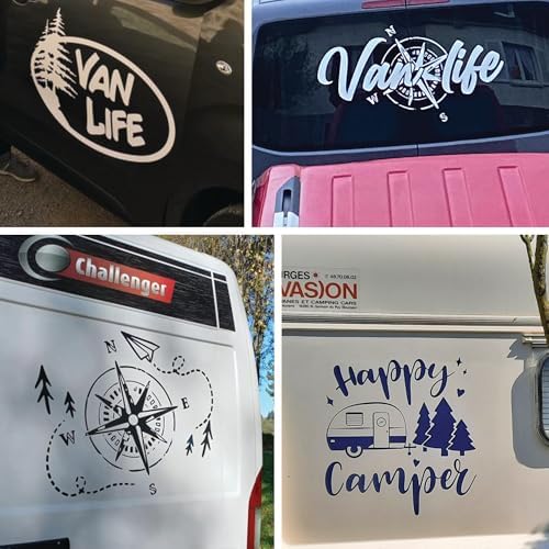 Vue 5 de Sticker Van Life Boussole